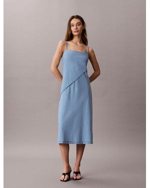 Calvin Klein Soft Denim Cami Dress - Blue