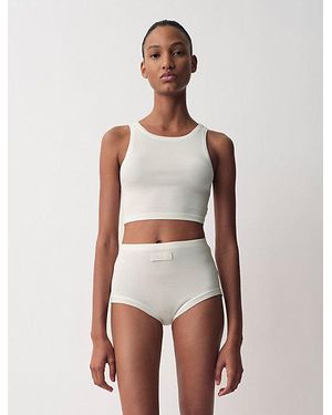 Calvin Klein Pamela Cropped Tankbralette - Wit
