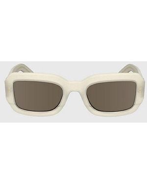 Calvin Klein Modified Rectangle Sunglasses - Natural