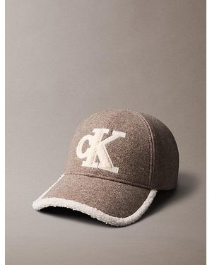 Calvin Klein Sherpa Teddy And Felt Monogram Cap - Multicolour