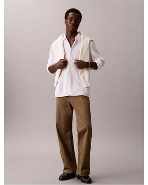 Calvin Klein Baggy Cotton Stretch Pants - Multicolor