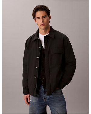 Calvin Klein Calvin Klein Padded Nylon Shirt Jacket - Gray