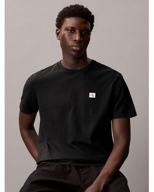 Calvin Klein 2 Pack Cotton Badge T-Shirts - Black