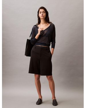 Calvin Klein Milano Jersey Bermuda Shorts - Black
