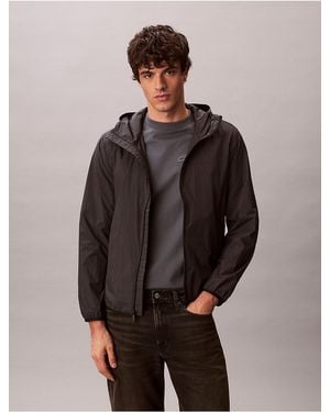 Calvin Klein Calvin Klein Nylon Windbreaker Jacket - Brown