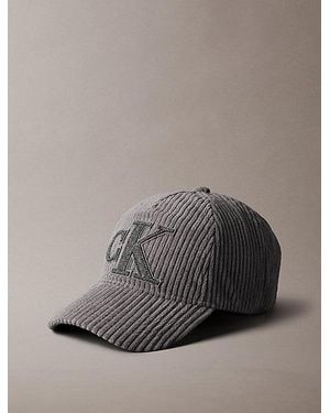 Calvin Klein Vilten Pet Met Monogram - Grijs