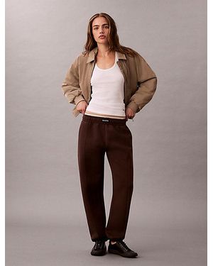 Calvin Klein Relaxed Smooth Stretch Joggers - Brown
