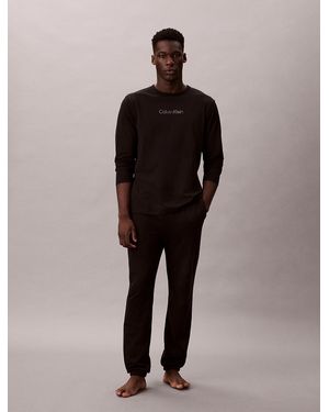 Calvin Klein Pantaloni Della Tuta Lounge - Marrone
