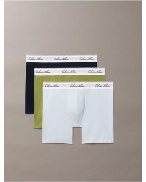Calvin Klein Icon Cotton Stretch Script 3-Pack Boxer Brief - Multicolor