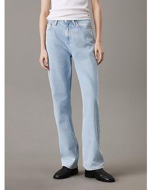 Calvin Klein High Rise Straight Jeans - Blau