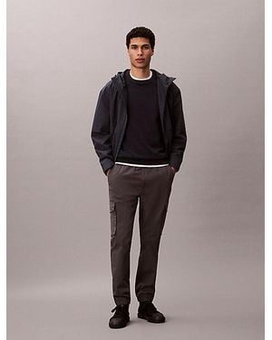 Calvin Klein Jeans Comfort Cotton Skinny Cargo Trousers - Grey