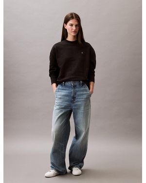 Calvin Klein Cotton Terry Sweatshirt - Black
