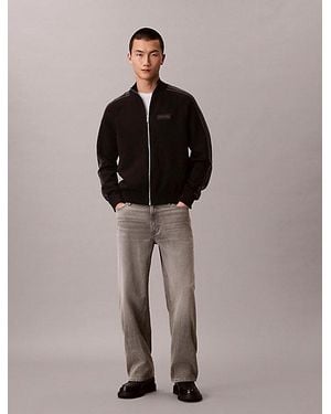 Calvin Klein Tech Knit Full Zip Track Jacket - Brown