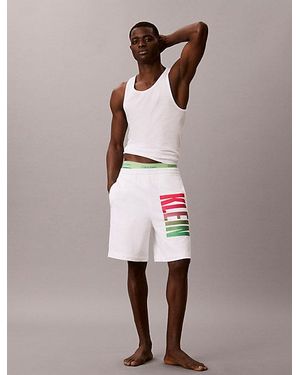 Calvin Klein Joggingbroek Van Badstofkatoen - Wit