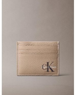 Calvin Klein Monologo Card Holder - Natural