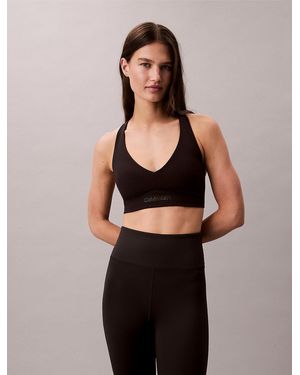 Calvin Klein Quick-Dry Medium-Impact Sports Bra - Black