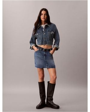 Calvin Klein Calvin Klein Workwear Denim Mini Skirt - Blue