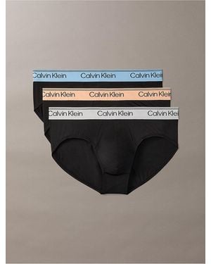 Calvin Klein Microfiber Stretch 3-Pack Hip Brief - Gray