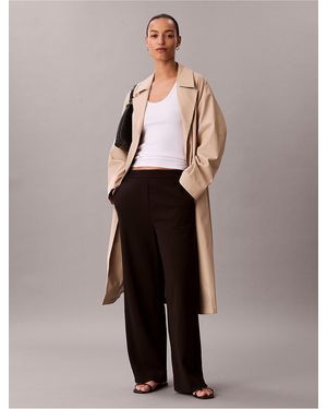 Calvin Klein Stretch Crepe Travel Pants - Black