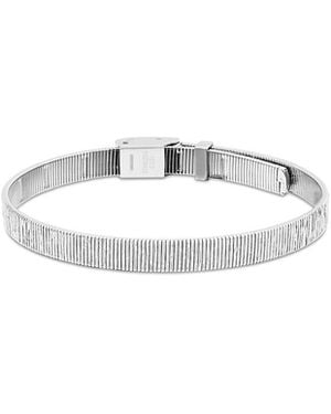 Calvin Klein Textured Linear Bracelet - White