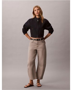 Calvin Klein Calvin Klein Cropped Barrel Jeans - Brown