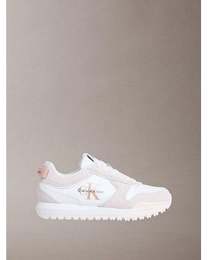 Calvin Klein Jeans Suede Signature Runner Trainers - Metallic
