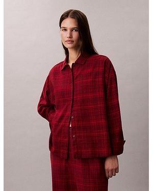 Calvin Klein Camiseta de pijama de franela - Rojo