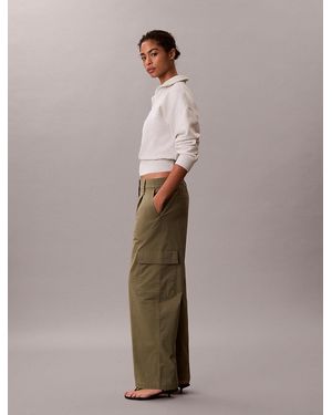Calvin Klein Cotton Stretch Cargo Trousers - Multicolour