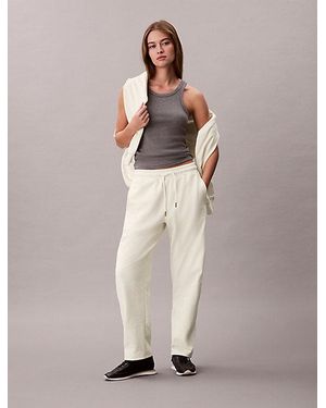Calvin Klein Jeans Cotton Terry Barrel Joggers - Natural