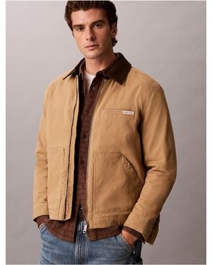 Calvin Klein Calvin Klein Cotton Canvas Workwear Jacket - Brown