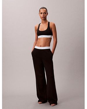 Calvin Klein Logo Cotton Jersey Pyjama Trousers - White