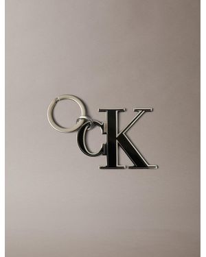 Calvin Klein Monogram Logo Key Fob - Grey
