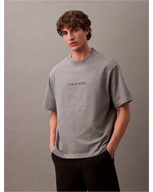 Calvin Klein Standard Logo Relaxed Tee - Gray