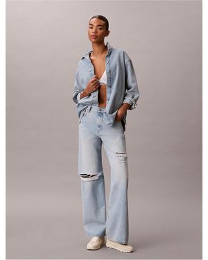 Calvin Klein Calvin Klein Wide Leg Jeans - Gray