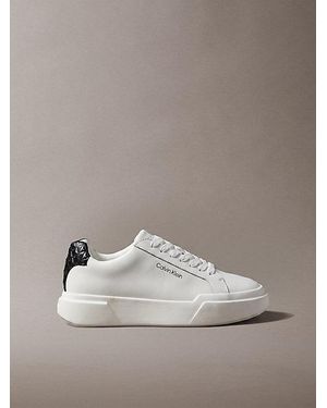 Calvin Klein Leather Durable Traction Chunky Trainers - Metallic