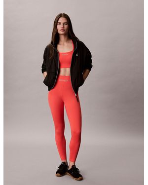 Calvin Klein Quick-Dry High-Rise 7/8 Gym Leggings - Red