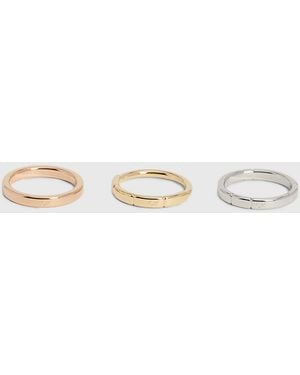 Calvin Klein Set Di Anelli 3 Pezzi - Multicolore