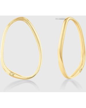 Calvin Klein Elongated Drop Earrings - Metallic