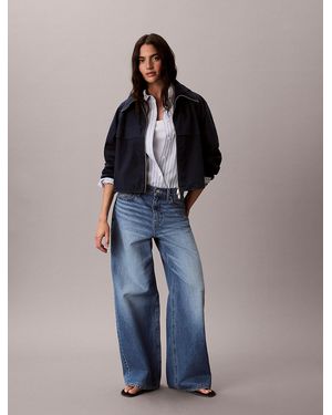 Calvin Klein Tech Denim Zip-Up Jacket - Blue