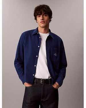 Calvin Klein Jeans 90S Washed Oxford Cotton Shirt - Blue