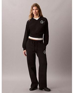 Calvin Klein Jeans Terry Graphic Logo Joggers - Black