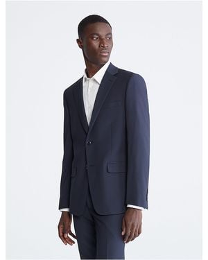 Calvin Klein Skinny Fit Suit Jacket - Blue