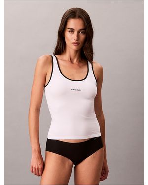 Calvin Klein Cotton Stretch Lounge Tank Top - White