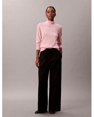 Calvin Klein Rollkragenpullover Aus Merinowolle - Pink