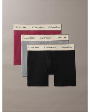 Calvin Klein Heritage Cotton Stretch 3-Pack Boxer Brief - Gray