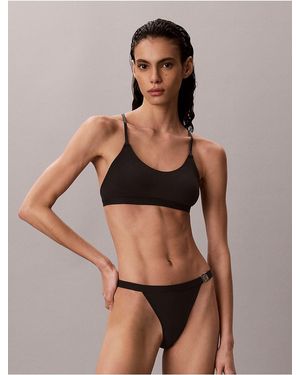 Calvin Klein Embossed Emblem Bikini - Brown