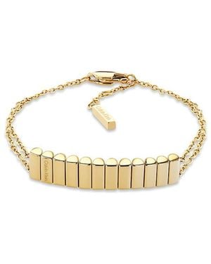 Calvin Klein Curved Pebble Bracelet - Metallic