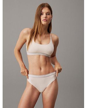 Calvin Klein Bikinislips - Tonal Logo - Naturel