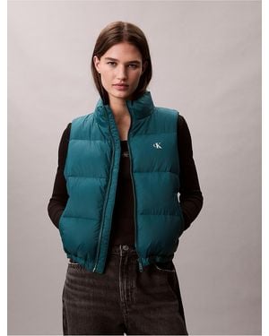 Calvin Klein Calvin Klein Nylon Monogram Puffer Vest - Multicolor