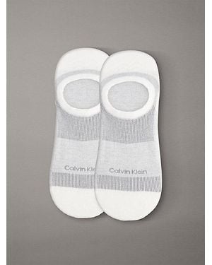 Calvin Klein 2Er-Pack Feuchtigkeitsableitende No-Show-Socken - Weiß
